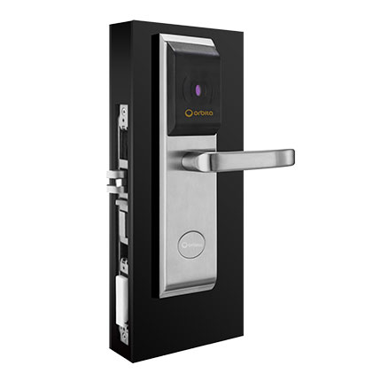 HOTEL-E3041 Serrure d'hôtel Cartes MF Ouverture à gauche/Droite - Autonome avec pile 4 x AA / DC6V