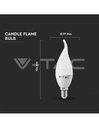 V-TAC PRO VT-258 Ampoule à puce LED Samsung E14 5,5W Bougie à flamme 3000K