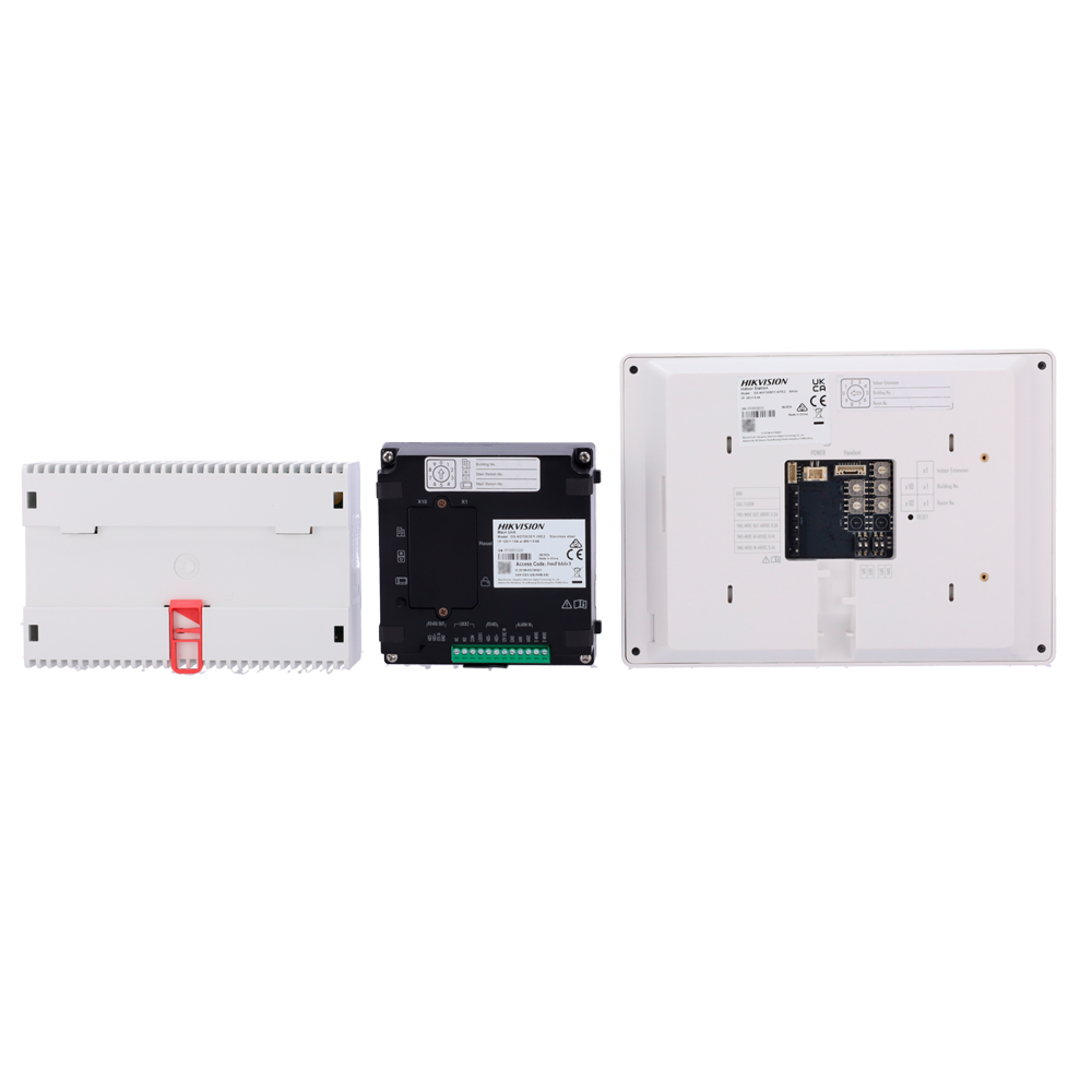 Hikvision DS-KIS704EY/Aluminum Kit d'interphone vidéo HD à 2 fil - 1x Bouton d'appel - 1x Moniteur Tactile WIFI Couleur 7&quot;