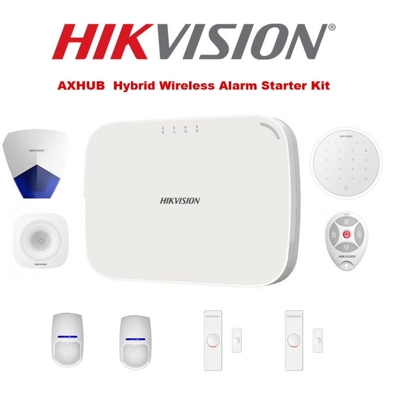 HIKVISION Kit AX Hybrid DS-PHA20-W2P 4 zones Filaire et 16 zones Radio