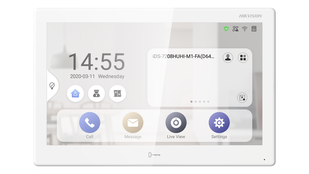 Hikvision DS-KH9510-WTE1  Android Video Intercom Tablet - 10-inch LCD Touch Screen Standard PoE