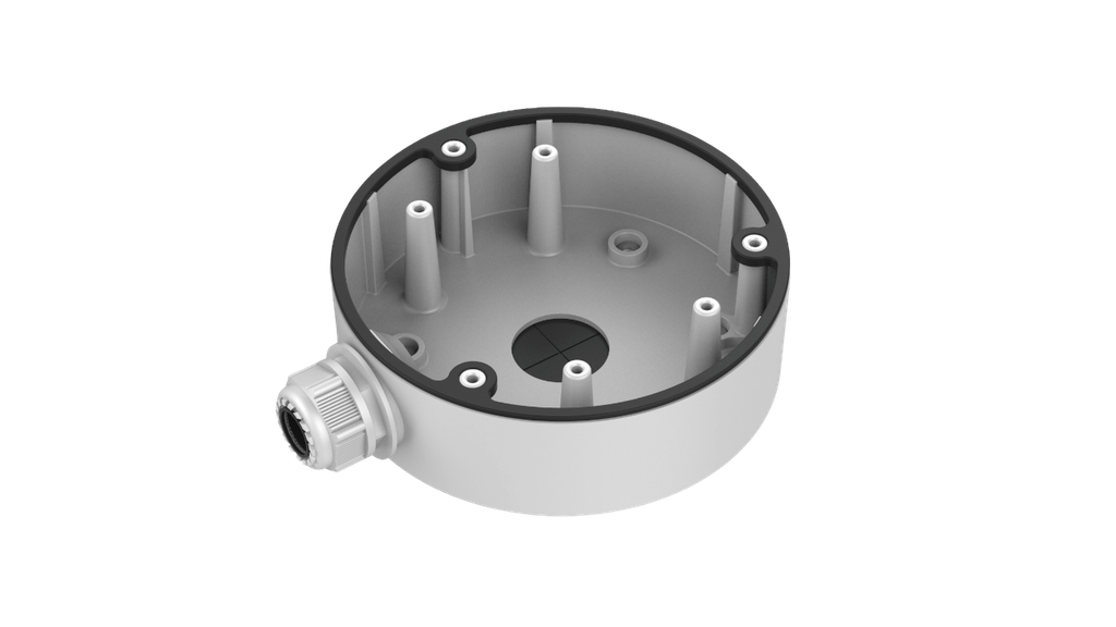 Hikvision DS-1280ZJ-DM21 Boîte de jonction pour caméras dôme - Alliage d'aluminium - 42 mm (H) x 137 mm (diamètre de base) - 250 g