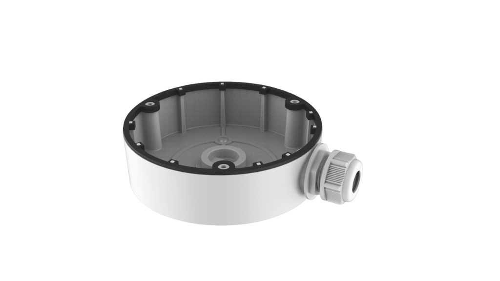 Hikvision DS-1280ZJ-DM8 Boîte de jonction pour caméras dôme - Entrée latérale et inférieure - Alliage d'aluminium - 35 (H) x 126.7 (φ) mm - 210 g