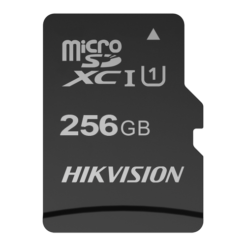 Hikvision - Carte Micro SD - 256GB de stockage - Vitesse Clase10 U1 - Plus de 300 cycles de lecture/écriture - La technologie NAND TLC offre un potentiel de capacité, de performance et de stabilité accrues