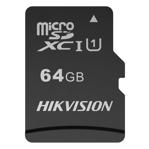 Hikvision Memory Card - Capacity 64 GB - Class 10 U1 - To 300 writing cycles - FAT32 - Ideal for mobiles, tablets, etc