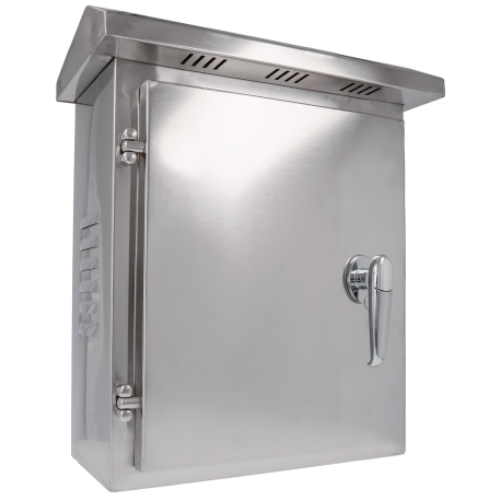 Caisson Etanche pour mât 400 x 340 x 185 mm avec Support Poteau