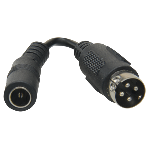 DC adapter - 105 mm long - Mini Din male connector - Standard male connector - Adapts standard power supply - For  DVRs