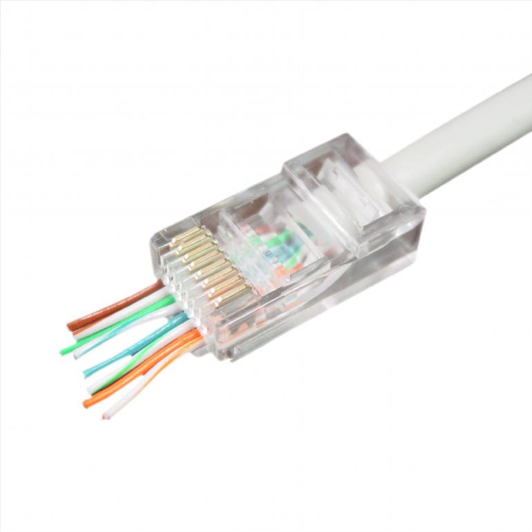 RJ45 UTP-CAT6  Connecteurs traversants Pour sertir/ Pack 50PCS
