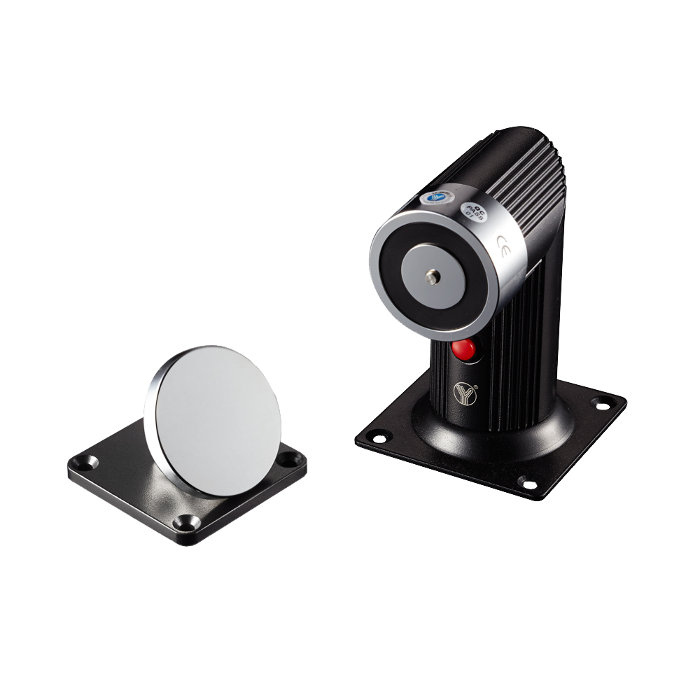 Arrêt de porte de secours - Force de maintien jusqu'à 50Kg - Spécial pour une installation au sol - Bouton de fermeture manuelle - Convient pour portes simples et doubles - DC12/24V