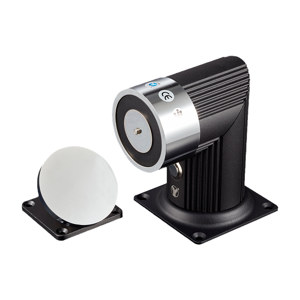 YD-606L Arrêt de porte de secours - Force de maintien jusqu'à 180Kg - Spécial pour une installation au sol - Bouton de fermeture manuelle - Convient pour portes simples et doubles - DC12/24V