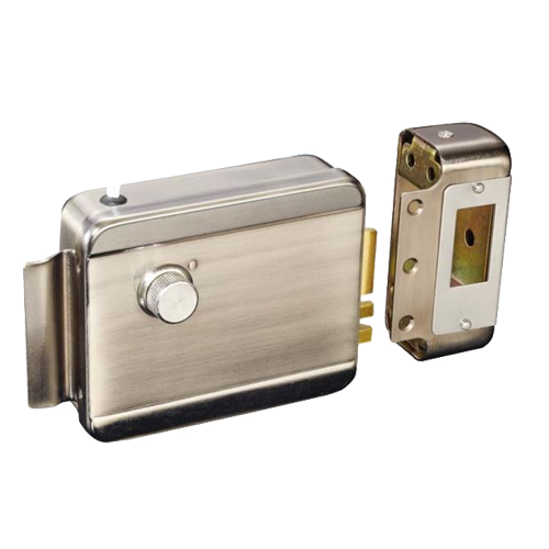 ABK-702A-L Serrure électromécanique de sécurité de surface - NO Normalement ouvert (Fail Secure) - Signal de porte ouverte - Capteur de porte