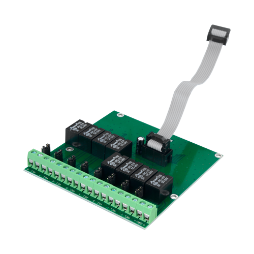 DMTECH - Module de 8 sortie relais - Alimenté depuis la centrale - Relais libre de potentiel - Jusqu'à 3A/125VAC ou 3A/30VDC - Programmation via la centrale d'incendie