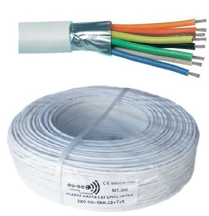 Bobine de câble Alarme 500 m - 4+2  4x0,22 mm + 2x 0,75 mm