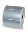 Etiquette Plastique Argent-Silver , 76x76mm (930  etiquettes/rouleau) rubans recommandes: 5095 resine