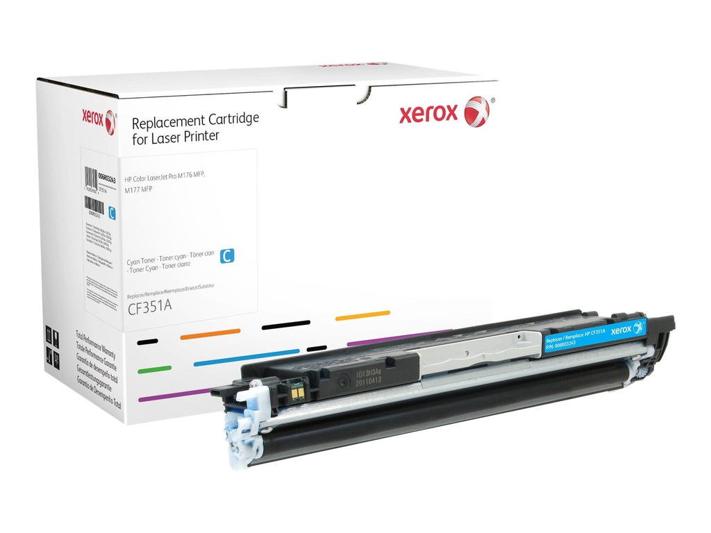 XEROX Cyan Toner Cartridge equivalent to HP 130A for use in HP CLJ Pro M176 MFP M177 MFP