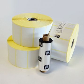 Etiquette Papier, 76x51 mm, 1370 etiq./roul rubans recommandes: 2300 wax
