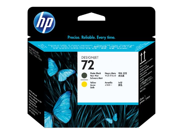 HP 72 Matte Black and Yellow Printhead C9384A