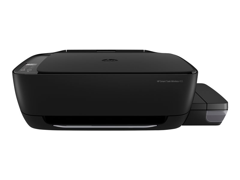 HP Smart Tank Wireless 455 ▪ Imprimante multifonctions couleur  jet d'encre ▪ refillable ▪  A4 ▪  19 ppm (impression) ▪ 6.5 ppm (copie) 60 feuilles ▪ USB 2.0, Wi-Fi