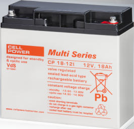 Cellpower CP 18 – 12 Battery 12V 18Ah Dim 181 x 77 x 167 mm (lxwxh)
