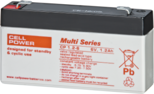 Cellpower CP 12 – 6 Battery 6V-12Ah - Dim 151x50x100mm 