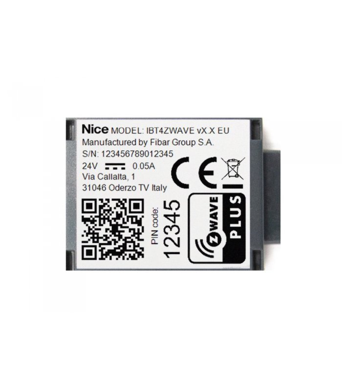 NICE FG-IBT4ZWAVE - BiDi ZWave interface for Nice Gate&amp;Door automation systems