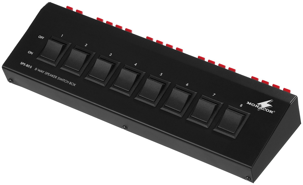 SPS-80S-PUPITRE COMMUTATION HP Pour relier jusqu'e 8 paires d'enceintes (4-8 ?) e une sortie d'amplificateur stereo