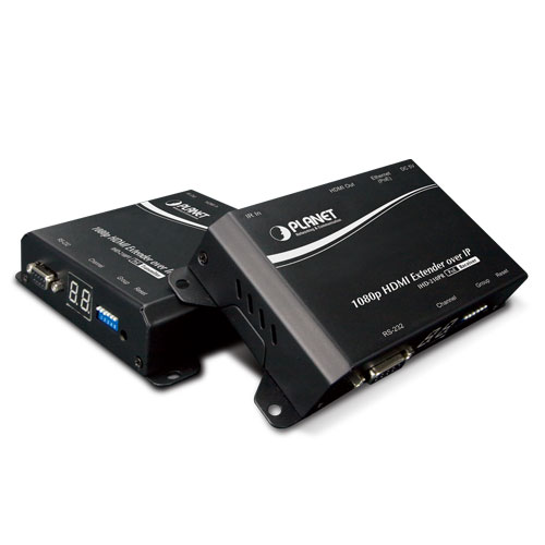 KIT PLANET IHD-210PT/PR 100M HDMI Extender KIT Transmitter / Receiver over IP with PoE 100m Max