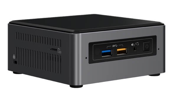 Intel NUC NUC7I5BNH - Core i5-7260U Intel Core i5 (7e Gen) 7200U / 2.5 GHz RAM 8Gb DDR4 / 256GB SSD  Intel HD Graphics 620- HDMI , DisplayPort  VESA  - Gigabit LAN, WIFI n -Bluetooth 4.0 4xUSB2.0