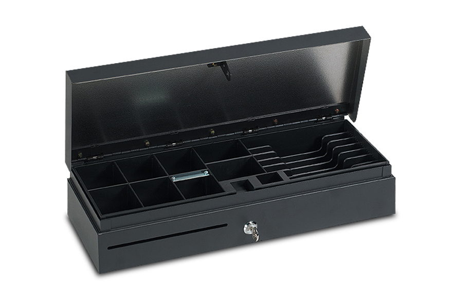 APG ECD460 4  CAISSE / RJ11-EPSON /USB caisse ouverture vers le haut (460x170x100 mm)