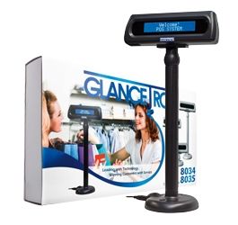 AFFICHEUR CLIENT Glancetron 8035 USB -2x20 characters (LCD), USB (RS232 emulation)ESC/POS