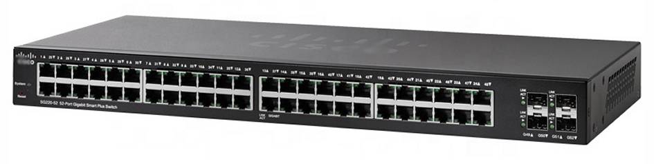Cisco CBS220-24P-4G Switch web manageable L2 24 ports PoE+ Gigabit  + 4 x Gigabit SFP (uplink) rack-mountable-PoE+ (195 W)