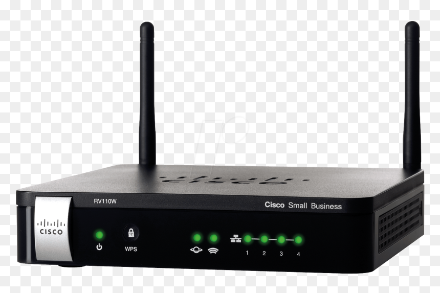 Cisco SMB RV110W VPN ROUTER-SPI-Firewall - Performance NAT:90 Mbps Debit du VPN (IPSec):5 Mbps - Sessions simultanes:5000 Tunnels VPN IPSec:5 Tunnels VPN PPTP:5 VLAN actifs:4