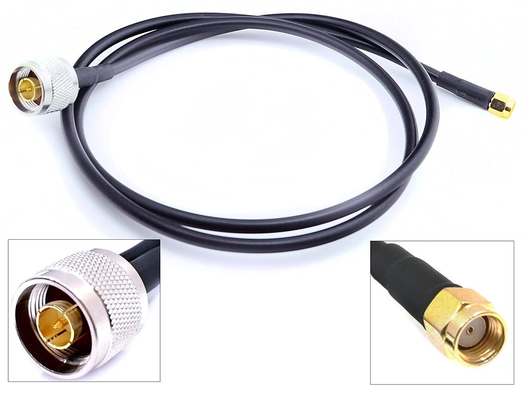 0,5 meters N-Male to RP-SMA Male Pigtail Cable 2.4GHz