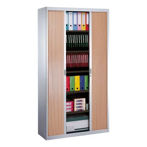 Armoire rideaux Aluminium GM GC-1912 H198xL120xP43 4Tablettes Made In France
