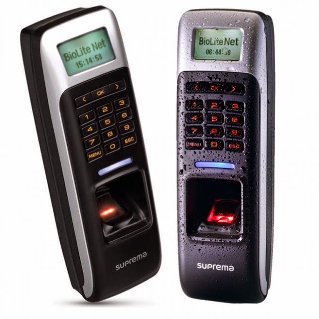 SUPREMA Biolite Net V1 Terminal Biometrique - Digicode &amp; Lecteur Proximitá RFID 125kHz-EM4100 Antivandal IK08- Etanche (IP65) Exterieure Interface Wiegand : 1x In ou OutAlimentation : 12VDCCompatibilitá logi