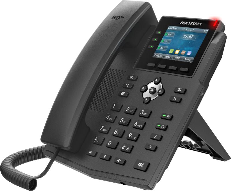 Hikvision DS-KP8000-WHE1 Téléphone IP- 6 comptes SIP - PoE  2.4GHz Wi-Fi - TFT couleur 2.8&quot;