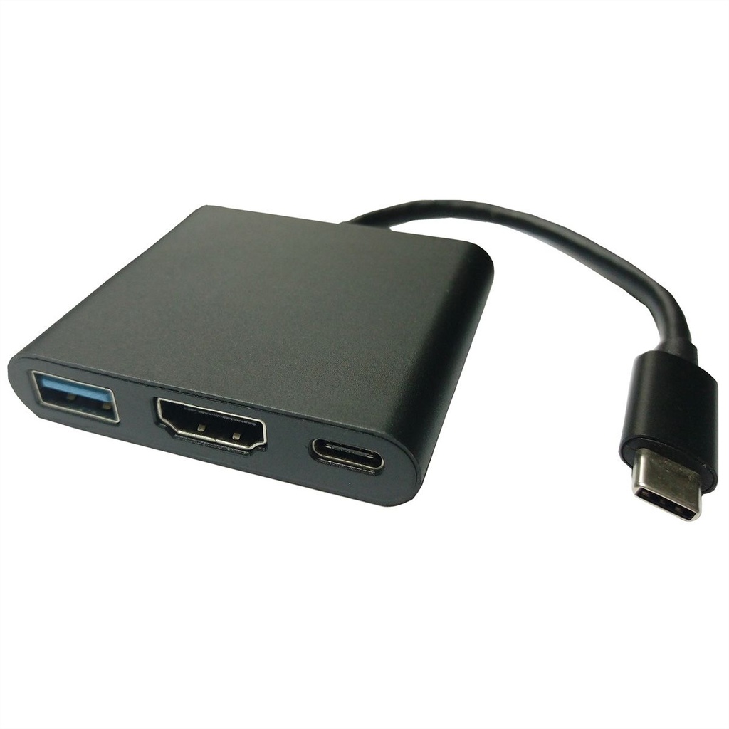Roline-Value 12.99.1131 Type C - HDMI Adapter, M/F, 1x USB 3.2 Gen 1 A F, 1x Type C (Power Delivery)
