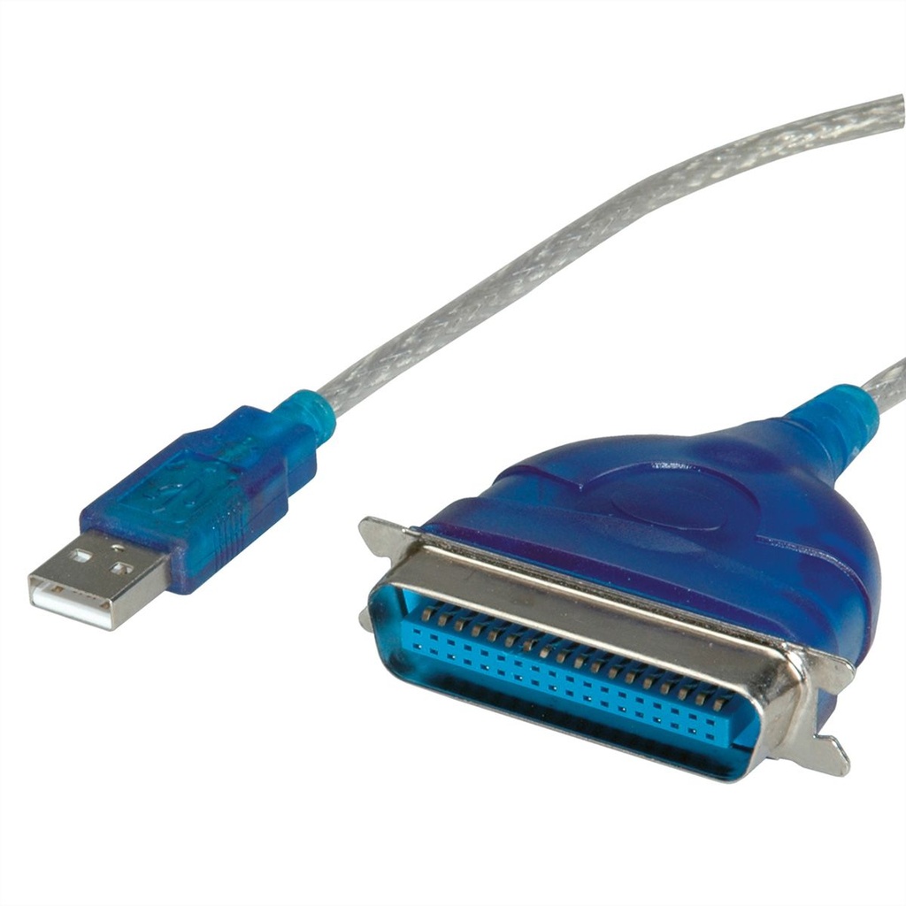 Roline-Value 12.99.1150 USB to IEEE1284 Converter Cable, turquoise