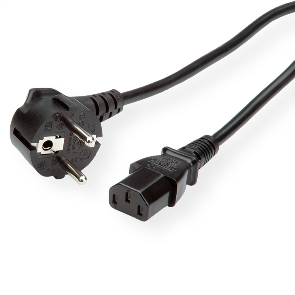 Roline-Value 19.99.1018 Power Cable, straight IEC 1.8m