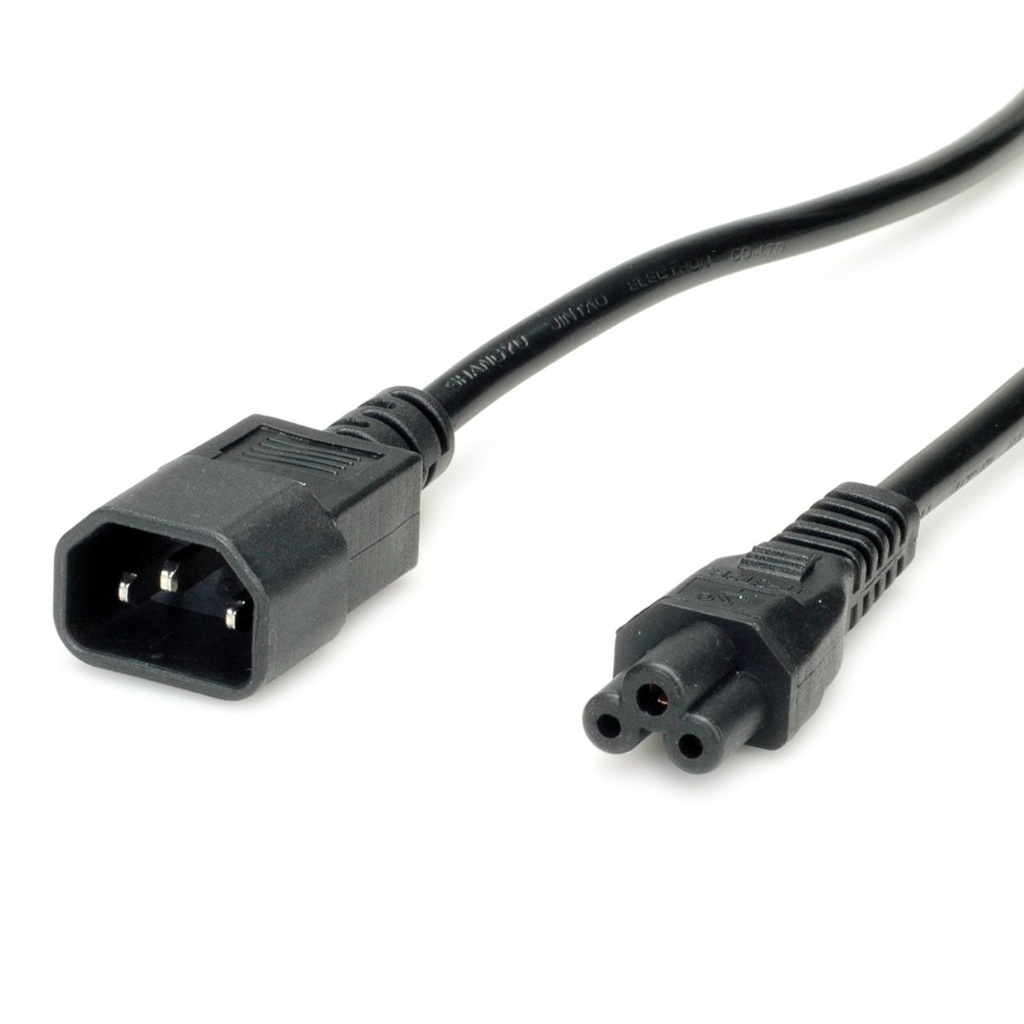 VALUE Power Cable IEC320/C14 Male - C5 Female, black