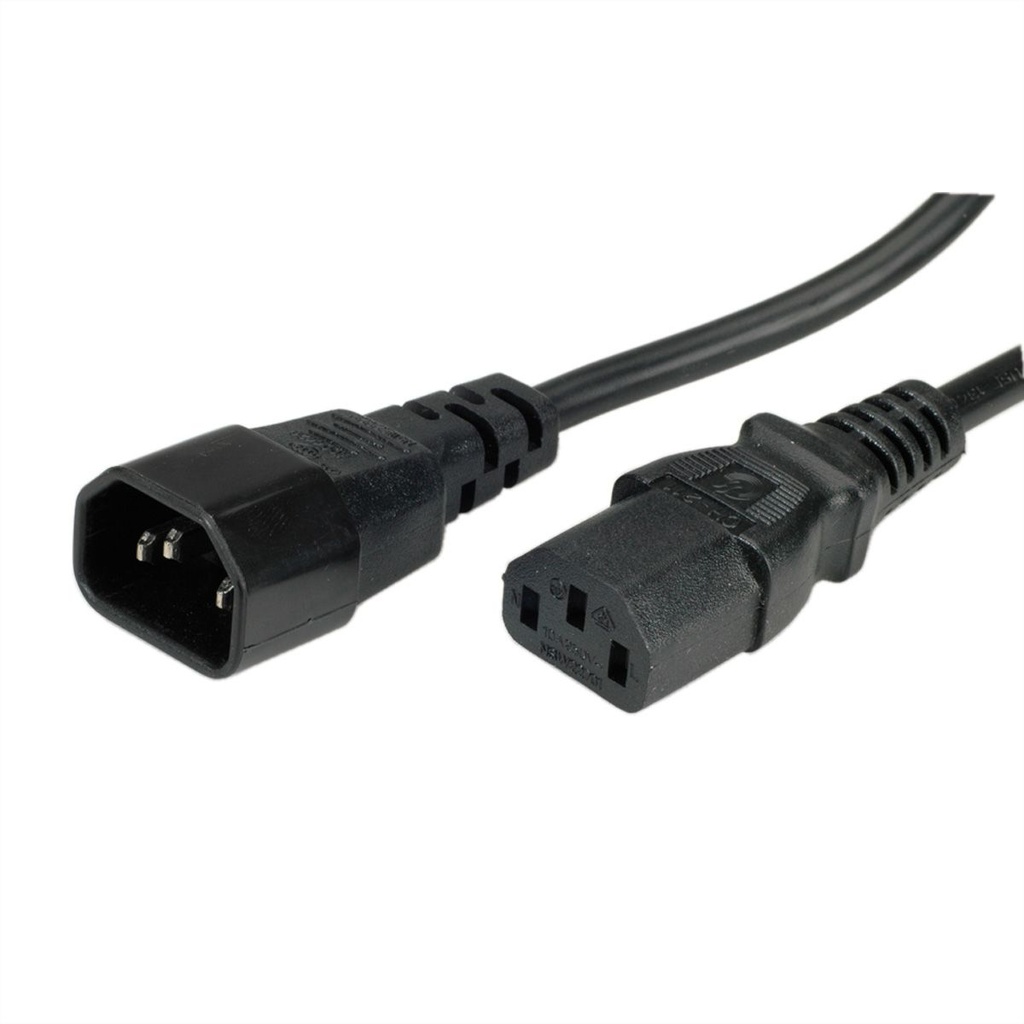 VALUE Monitor Power Cable, IEC 320 C14 - C13, black 1.8m