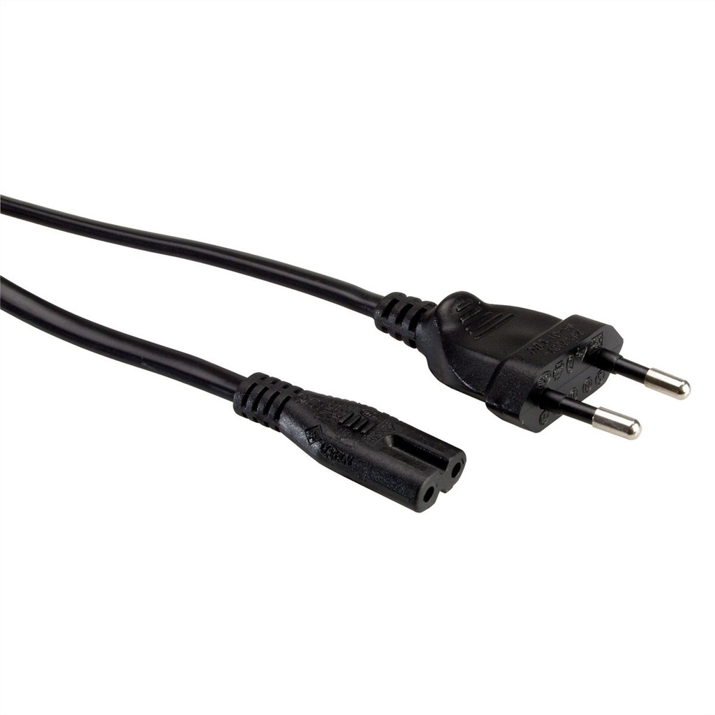 VALUE Euro Power Cable, 2-pin, black