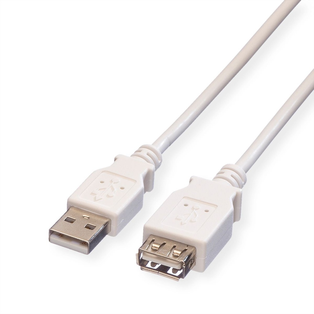 Roline-Value 11.99.8949 USB 2.0 Cable, A - A, M/F, white