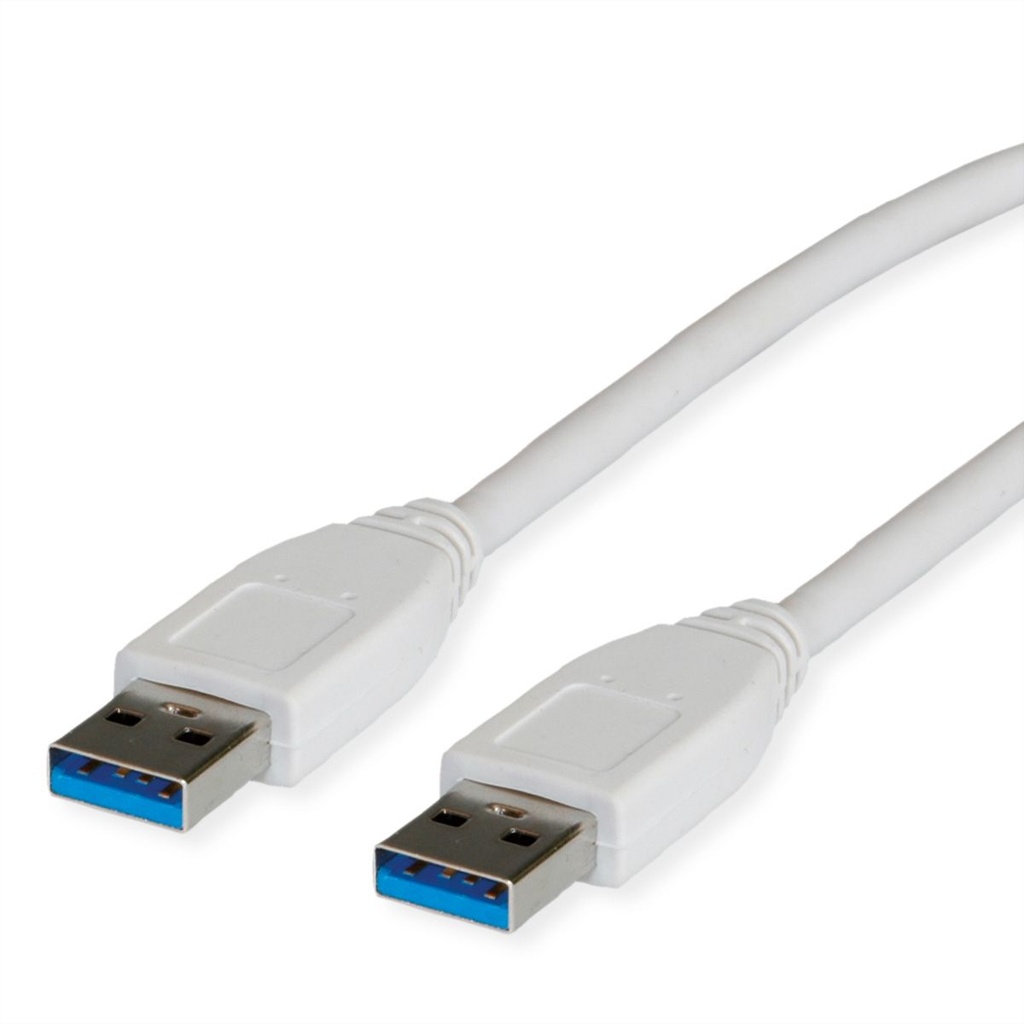 Roline-Value 11.99.8975 USB 3.2 Gen 1 Cable, A - A, M/M, white