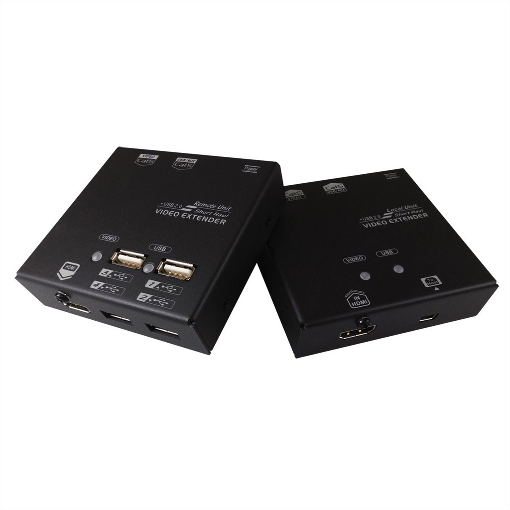 Roline-Value 14.99.3041 Prolongateur KVM sur Cat.5e / Cat.6, 60m, HDMI, 4x USB
