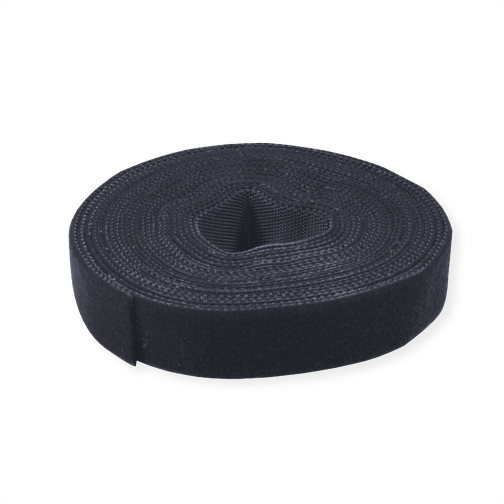 Roline-Value 25.99.5250 Strap Cable Tie Roll, Width 10mm, black, 25 m