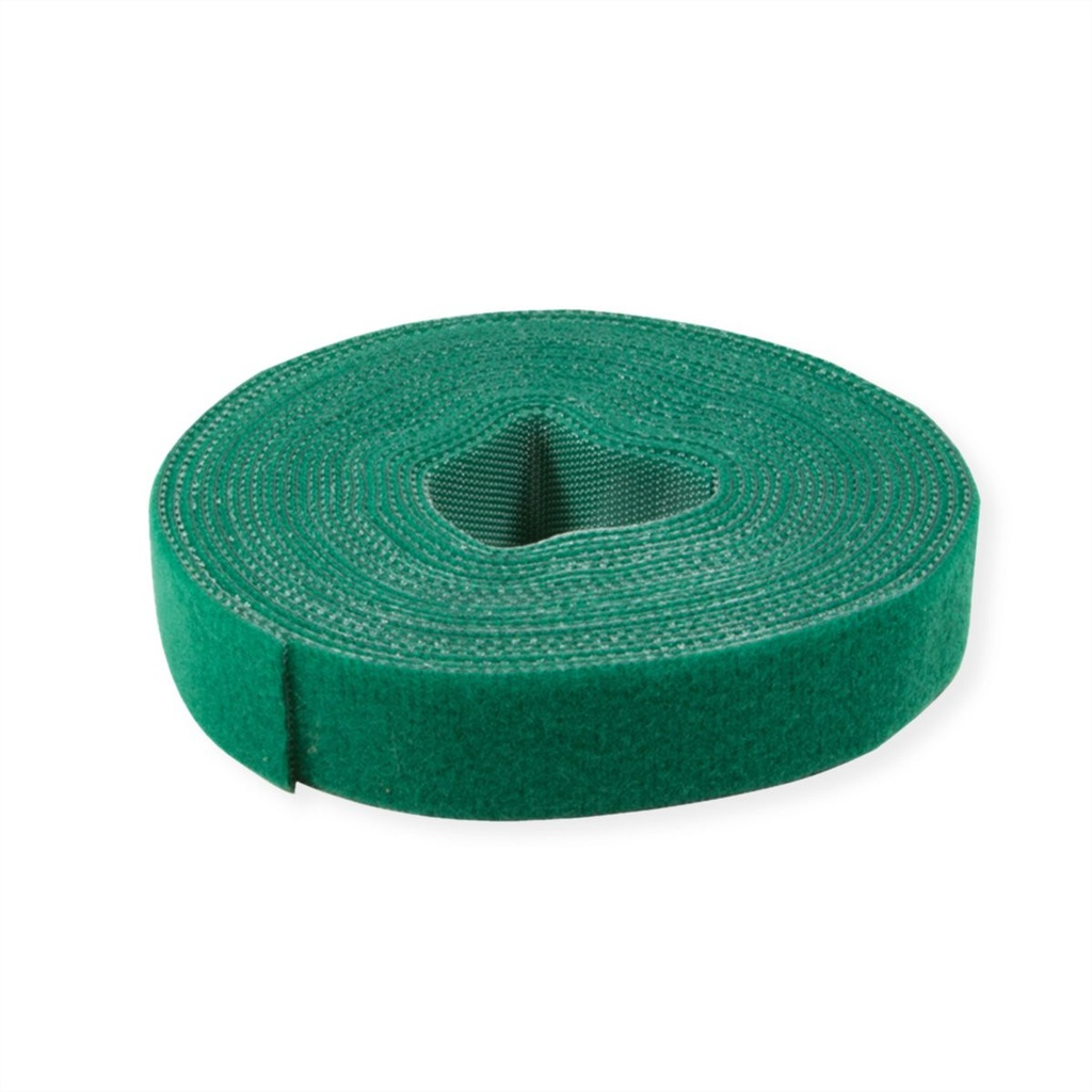 Roline-Value 25.99.5251 Strap Cable Tie Roll, Width 10mm, green, 25 m