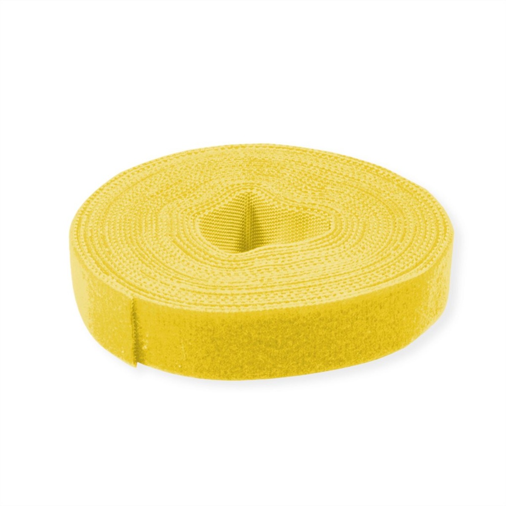 Roline-Value 25.99.5252 Strap Cable Tie Roll, Width 10mm, yellow, 25 m