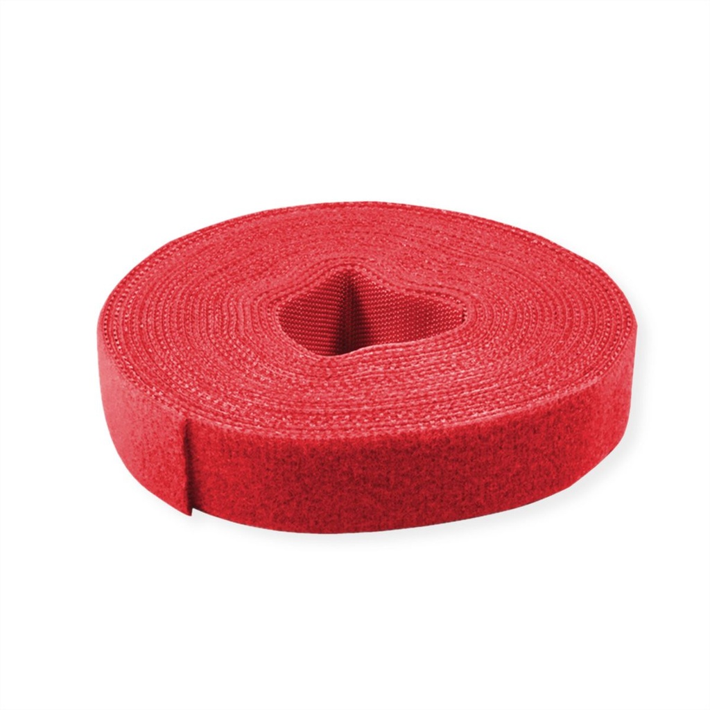 Roline-Value 25.99.5253 Strap Cable Tie Roll, Width 10mm, red, 25 m