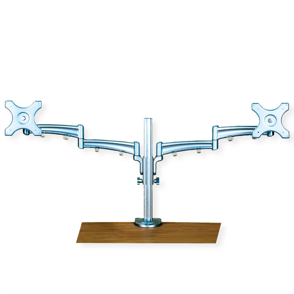 VALUE Dual LCD Monitor Arm, Desk Clamp, 4 Joints, height adjustable separately